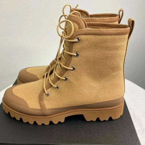 NEW J CREW Gwen canvas lace-up lug-sole boots 8 - Picture 5 of 15